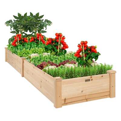 Best Choice Outdoor Wooden Raised Garden Bed Planter For Vegetables