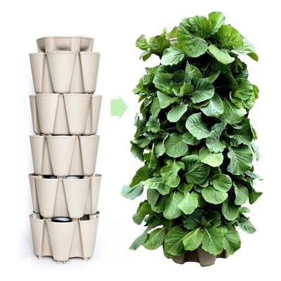 Greenstalk patented large 5-tier vertical garden planter