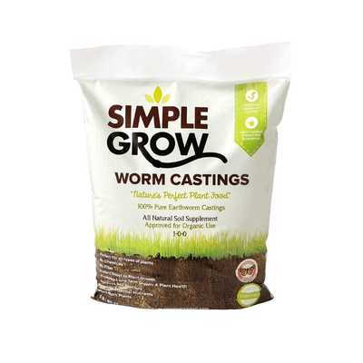 Simple grow worm castings -organic fertilizer and soil supplement