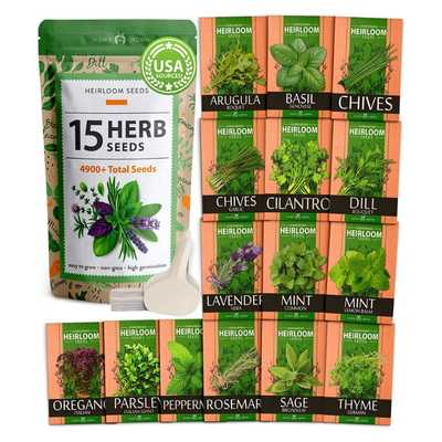 15 Culinary Herb Seed Vault