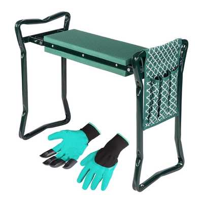 Garden Kneeler and Stool Foldable Seat For Storage