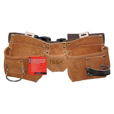 Task Weekend Warrior Work Apron, 5-pocket Leather Utility Belt